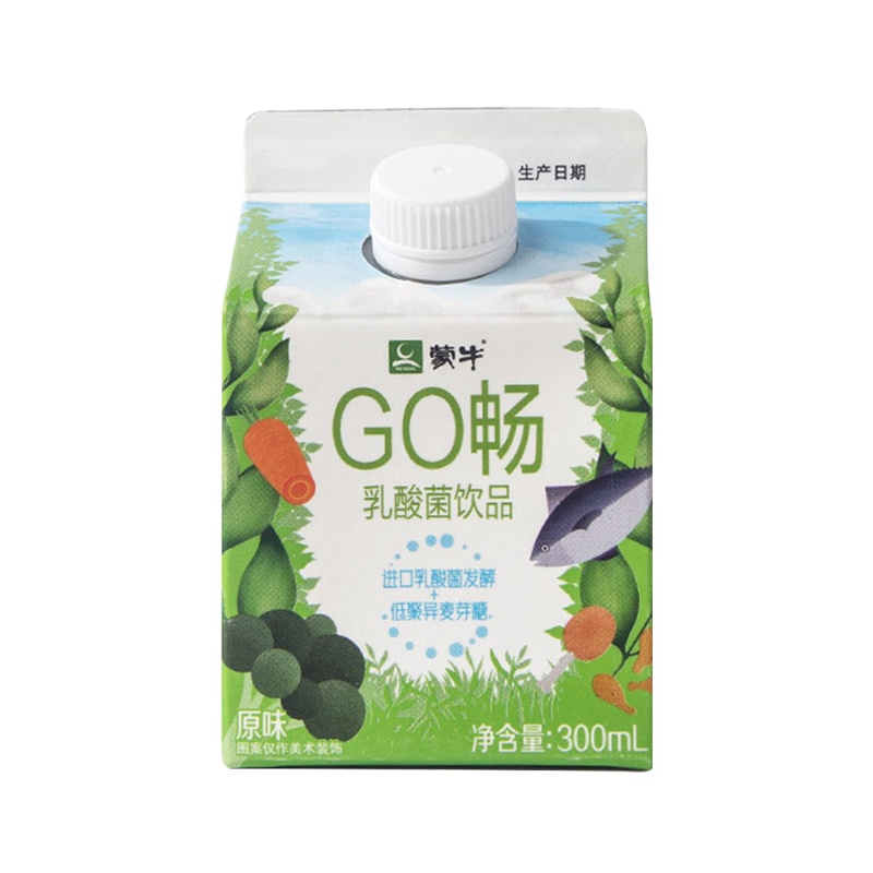 蒙牛G0畅乳酸菌饮品原味300ml*12包年货礼盒