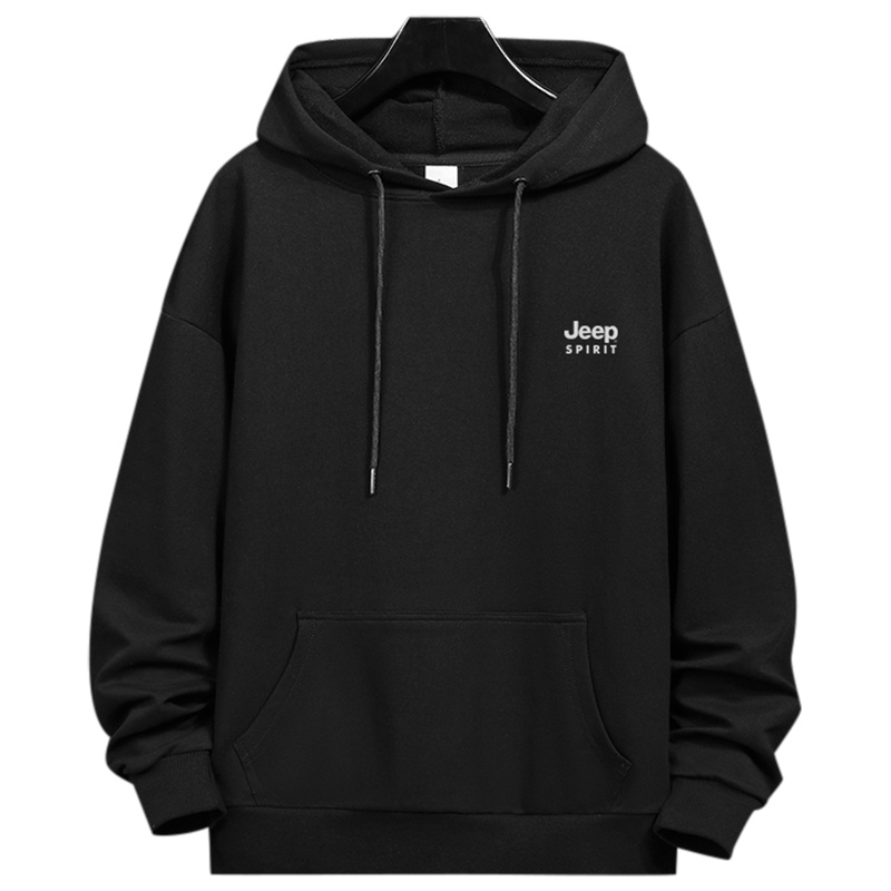 JEEP SPIRIT吉普卫衣男2021秋季新款纯色圆领卫衣男休闲宽松百搭纯棉套头衫