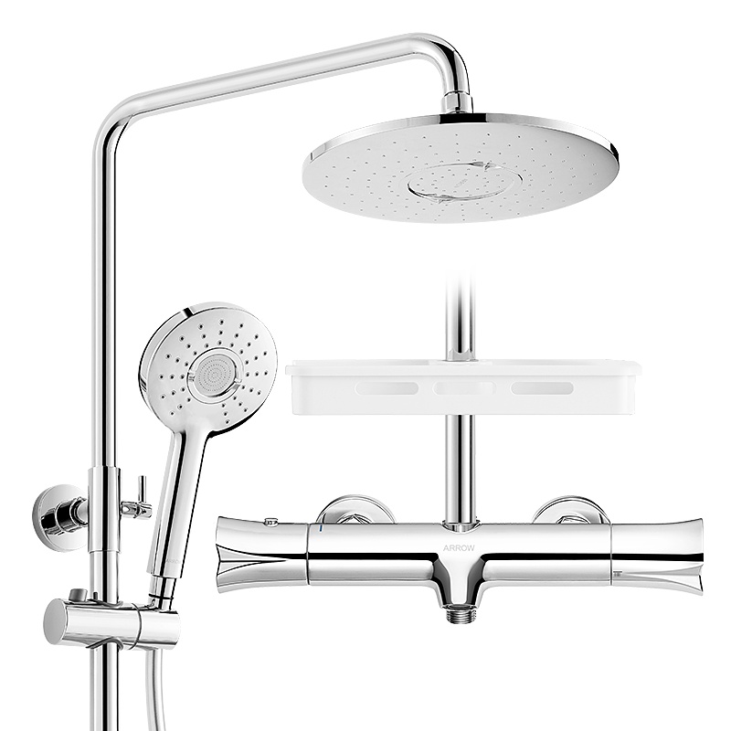 ARROW箭牌卫浴 恒温花洒套装三功能空气能淋浴喷头可升降增压花洒AE33124