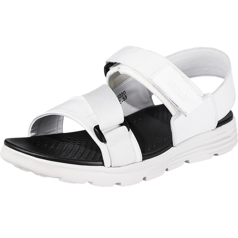 GOLF凉鞋男夏季新款男士休闲鞋真皮透气露趾沙滩鞋防滑青年户外潮