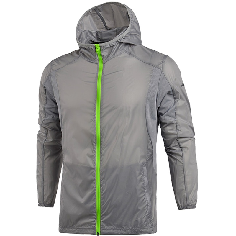 李宁风衣男士春夏季跑步系列连帽外套皮肤衣男梭织运动服AFDM067