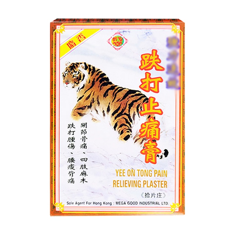 怡安堂 跌打止痛膏 10片 大力猴香港原装进口香港直邮 关节疼痛跌打肿痛腰酸背痛足贴 居家常备