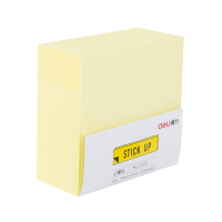 得力21510 400张简约便签纸便利贴 76*76mm便签本N次贴记事贴办公用品黄色