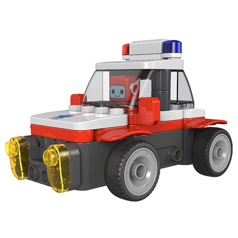 布鲁可大颗积木布布遥控警车62101