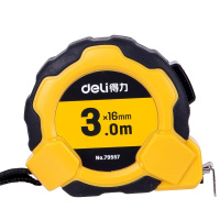 得力卷尺3米钢卷尺高精度不锈钢测量尺子盒尺木工1.5软尺工具自锁钢卷尺79557