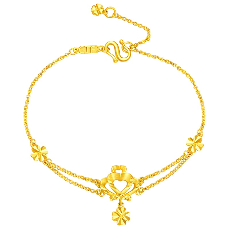 周大福首饰皇冠花月佳期黄金手链计价（工费168元）F217760