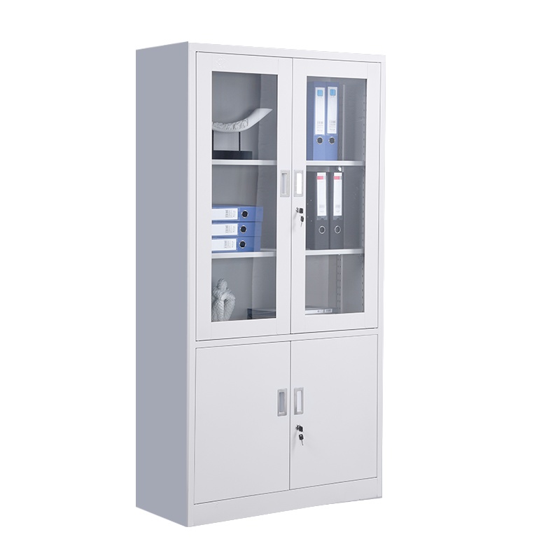 震海 灰白色大器械文件柜办公柜灰白色经济型档案资料柜办公柜类钢制加厚办公室储物柜