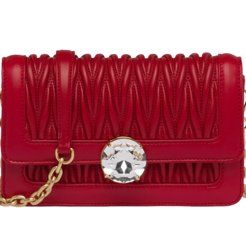 【预定】MIU MIU/缪缪 MATELASS? 皮革手袋 5BP011 CHH