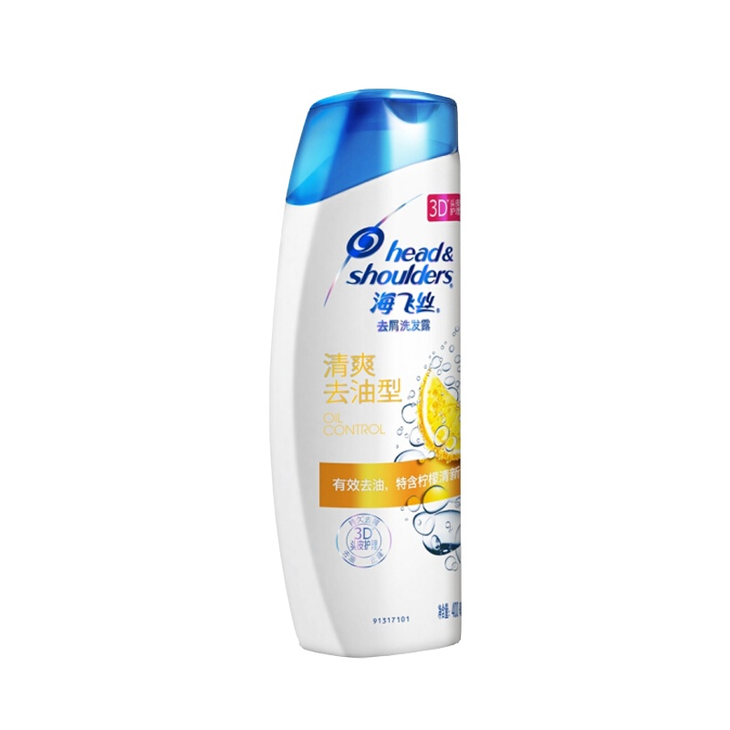 海飞丝 去屑洗发露 丝质柔滑 清爽去油型 400ml 1瓶装(单位:件)