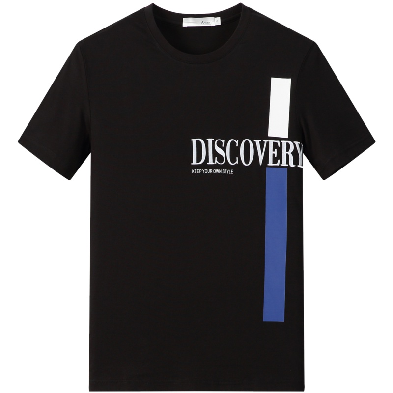 阿仕顿男装夏季韩版修身纯棉圆领短袖T恤时尚潮休闲打底衫