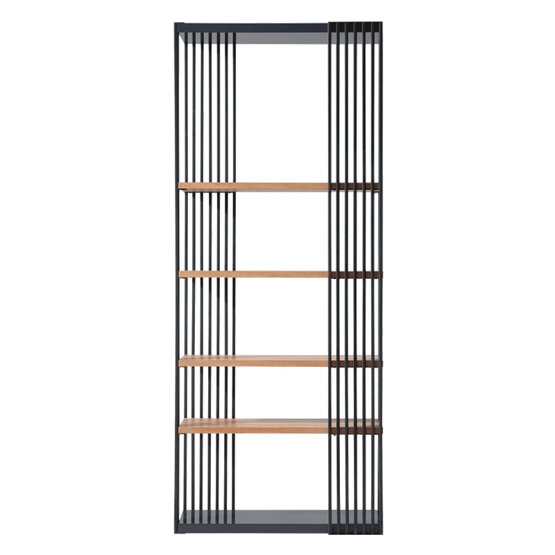 林氏木业铁艺储物书架置物架落地简约现代客厅多层展示收纳架DY1X