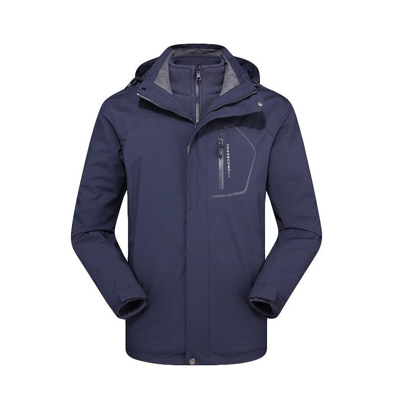 三极户外(Tripolar) TP8379 秋冬新款情侣冲锋衣男防风保暖三合一外套时尚户外服女抓绒冲锋衣