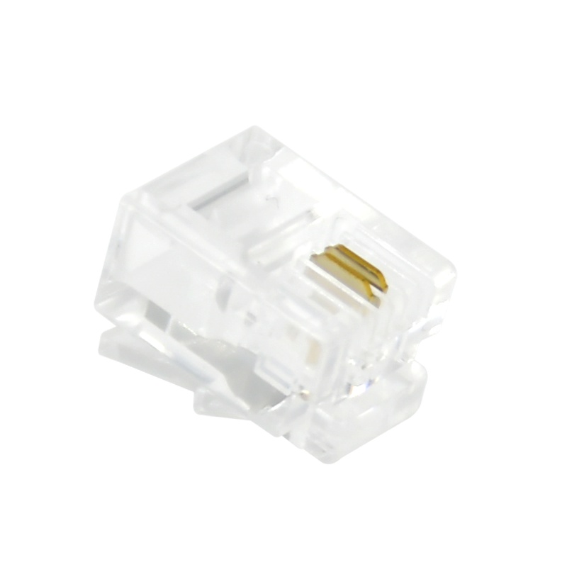 酷比客(L-CUBIC) LCLNC3PLUG 6P2C二芯RJ11电话水晶头 100颗