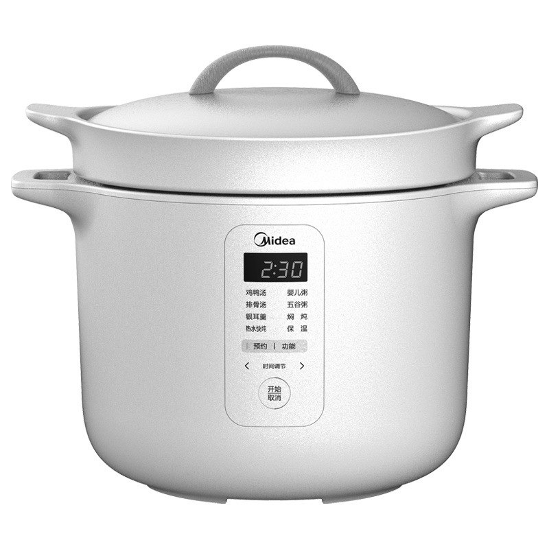 美的(Midea)电炖锅 MD-DG40E101 白瓷内胆24小时智能预约养生电炖盅 隔水炖家用4L大容量适用5人以上