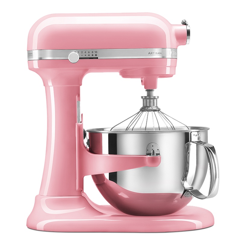 凯膳怡(KitchenAid) 5.7L升降式厨师机双碗家用小型和面机揉面搅拌机5KSM6583C茱萸粉