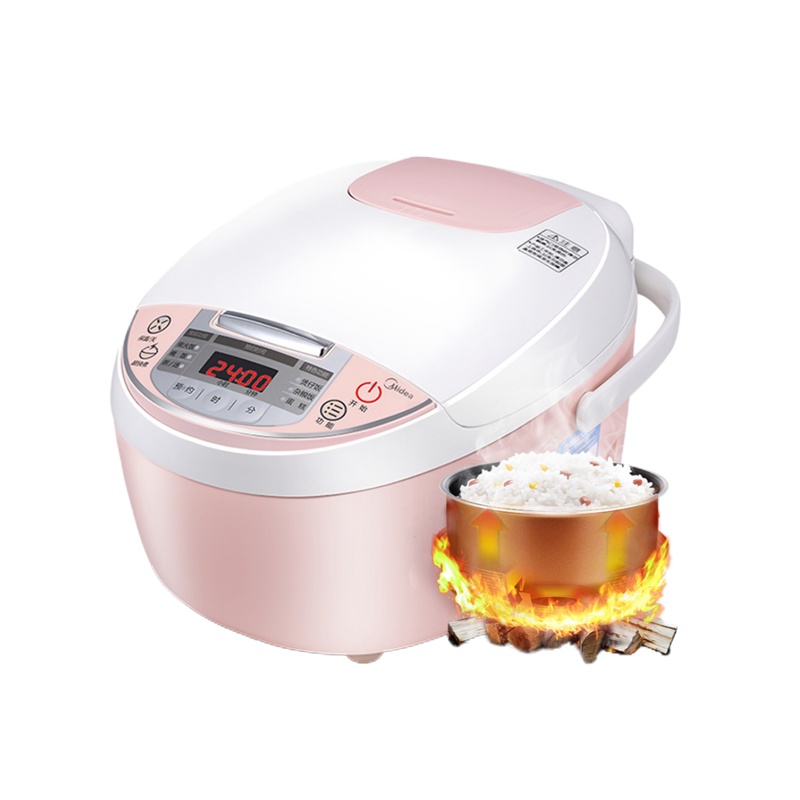 Midea 美的电饭煲 MB-WFS3018Q 防溢24H预约功能 底盘加热黄晶蜂窝内胆 家用多功能迷你电饭锅3L