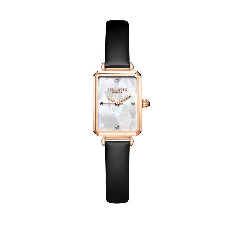 Lola Rose手表简约气质手表女白色拼接母贝手表