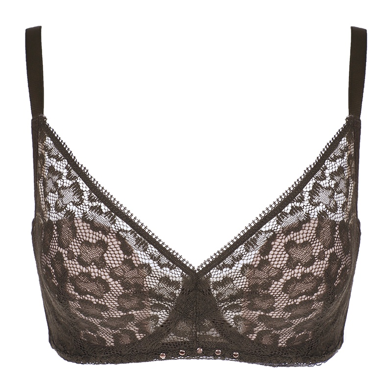 莎莲妮性感蕾丝豹纹文胸聚拢薄款女内衣记忆钢圈胸罩