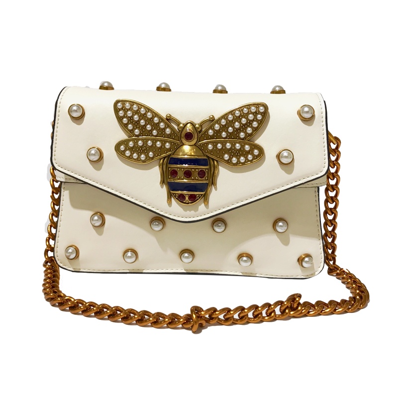 ITSK女包包包女2020新款斜挎包女小包单肩手提链条包时尚百搭潮珍珠铆钉包