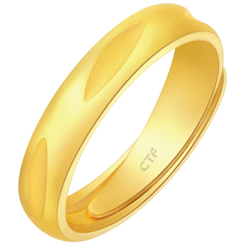 周大福珠宝首饰简约大气足金金饰品戒指计价（工费：108）F205339