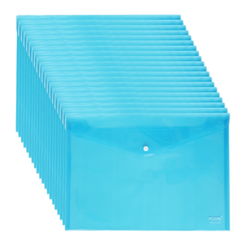 优必利 A4按扣文件袋 纽扣文件套/文件袋 扣袋资料袋 透明袋 A4扣袋(20个/包) 1351