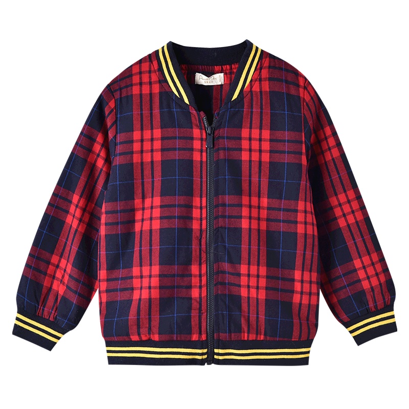 铅笔俱乐部童装2019冬季新款男童格子风外套小童棉衣儿童保暖外套