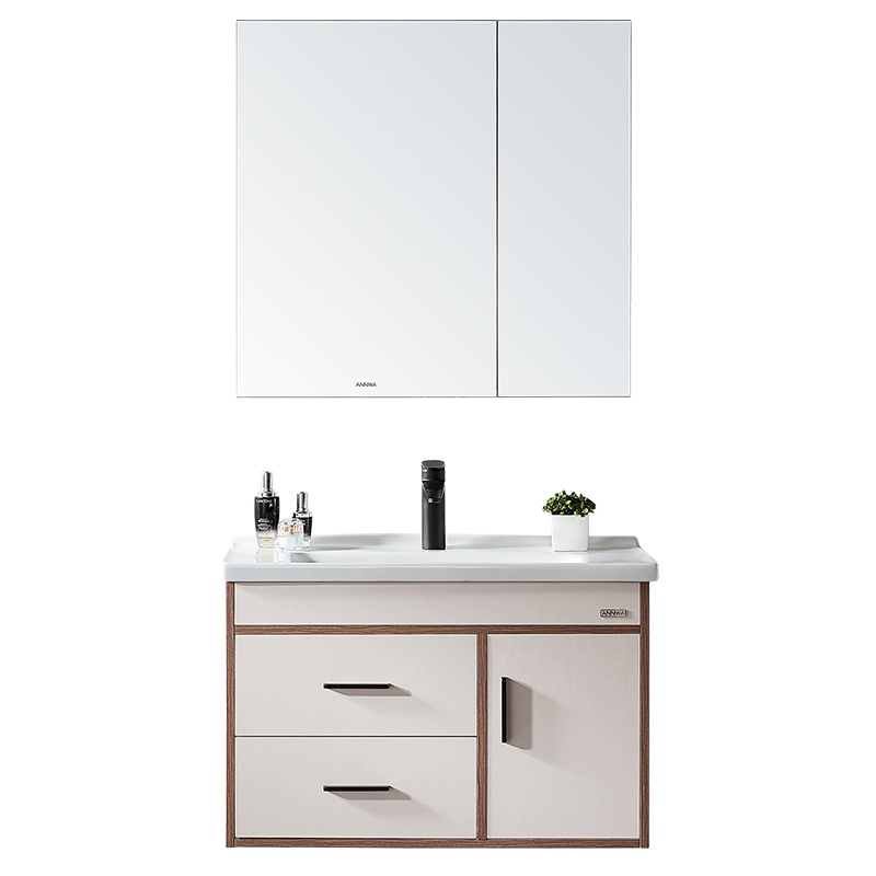 安华卫浴官方旗舰卫生间浴室柜简约镜柜柜盆60/80/100CM