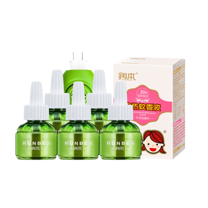 蚊香液 电蚊香液5瓶+1驱蚊器套装150晚 驱蚊液 驱蚊水灭蚊器