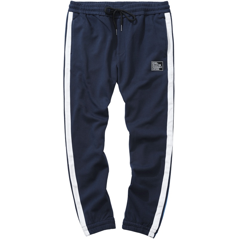 千纸鹤青年宽松束脚运动裤2019秋季潮流纯棉九分休闲裤90329