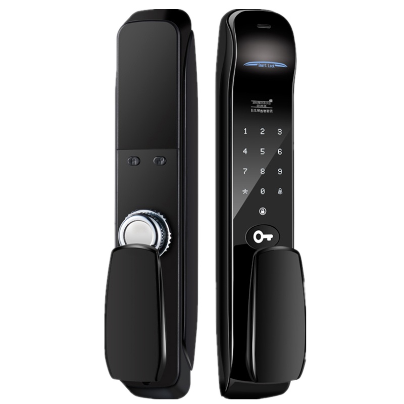 全自动智能指纹锁家用防盗锁密码电子锁大门锁APP磁卡锁感应锁 黑色