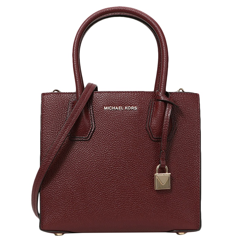 [直营]Michael Kors 迈克·科尔斯 女士血红色皮革单肩手提挎包单肩包 30F6GM9M2L-Oxblood