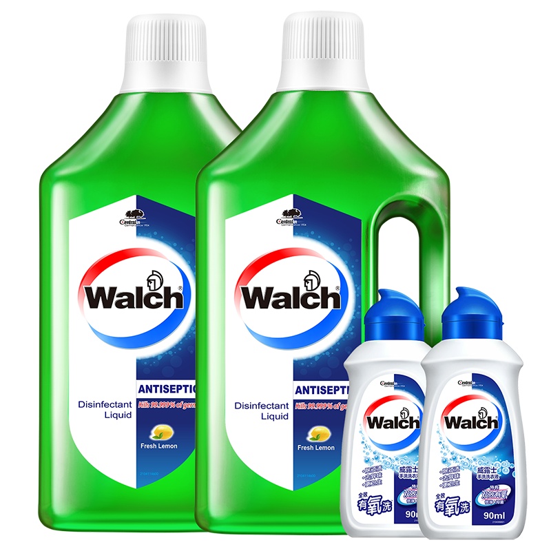 威露士衣物家居多用途消毒液1Lx2+威露士手洗洗衣液90mlx2 杀菌率99.999% 衣物家居硬表面消毒水