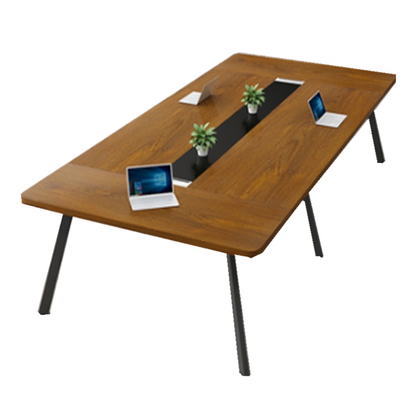 会议桌简约现代会议长桌办公会客培训桌洽谈桌长方形桌(1.4*1米)