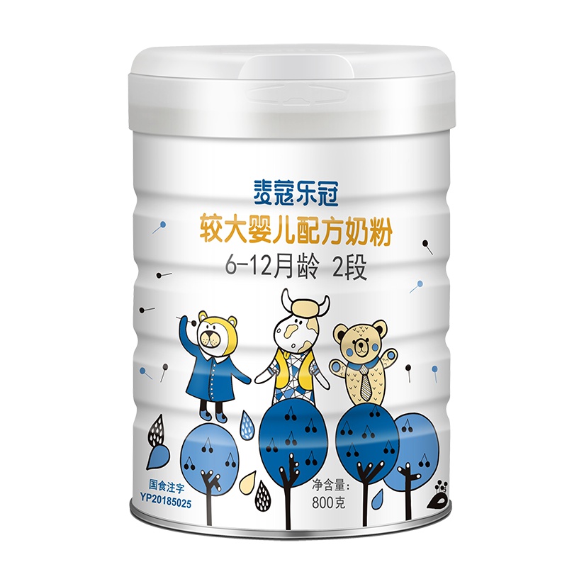 麦蔻Moohko乐冠2段800克罐装丹麦原罐进口较大婴儿配方奶粉