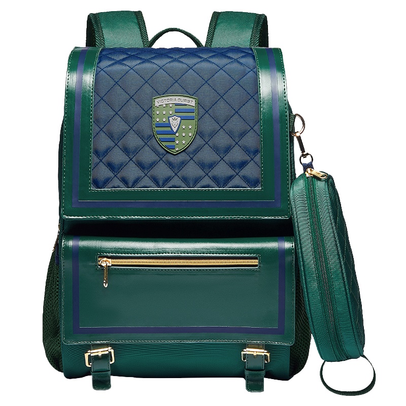 维多利亚旅行者(victoriatourist)小学生书包英伦儿童书包减负双肩电脑数码包 大容量 S8033小版 绿色