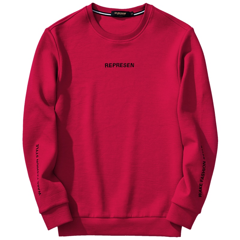 千纸鹤男装卫衣2019秋装新款韩版潮流纯色圆领打底衫上衣男15160