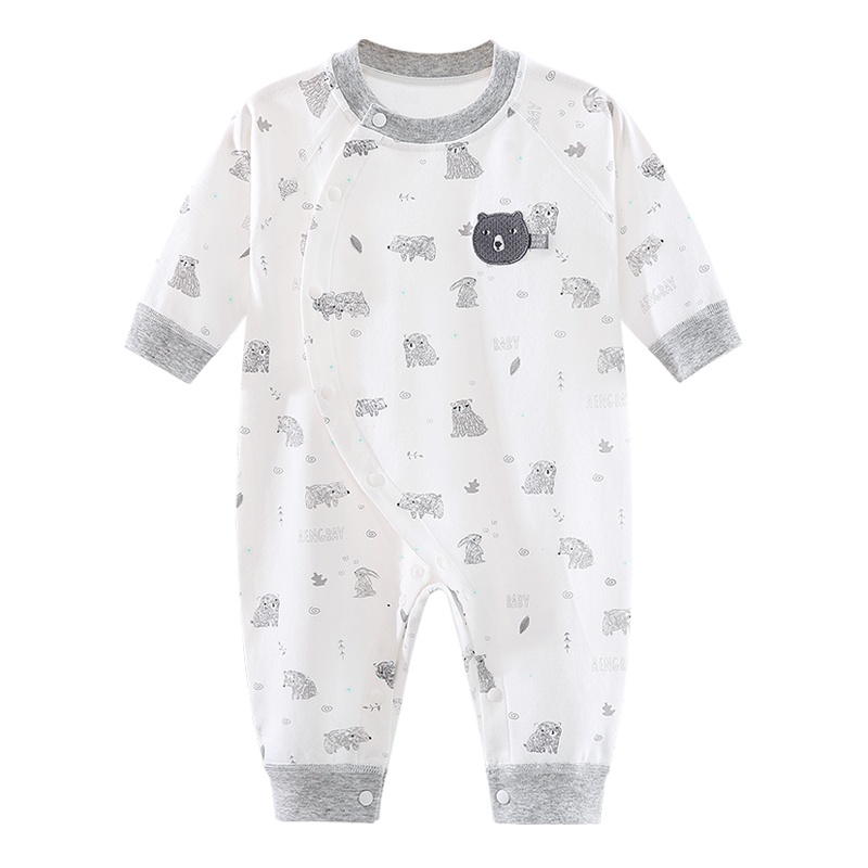 Aengbay宝宝外出服秋装0-1岁新生儿连体衣纯棉超萌婴儿服洋气潮服