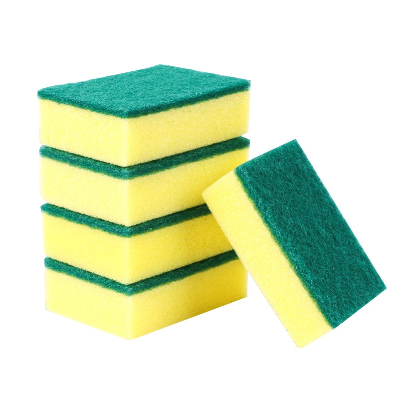 海斯迪克 HK-849 海绵擦 高密度洗碗海绵 厨房清洁海绵擦神器 百洁布海绵擦 直角海绵块(50个)10*7*3cm
