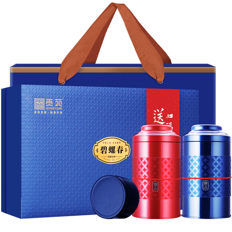 贡苑 茶叶绿茶 明前碧螺春茶 苏州春茶嫩芽高档中秋送礼 茶叶礼盒装150g