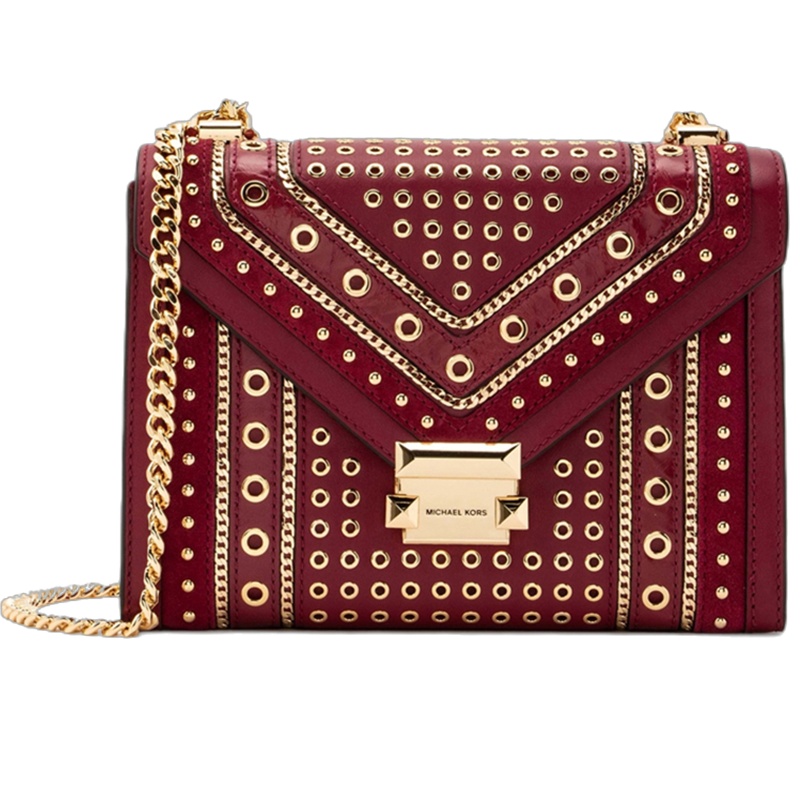 [直营]Michael Kors 迈克·科尔斯 红色女士斜挎包 女 30H9GWHL3U-BERRY