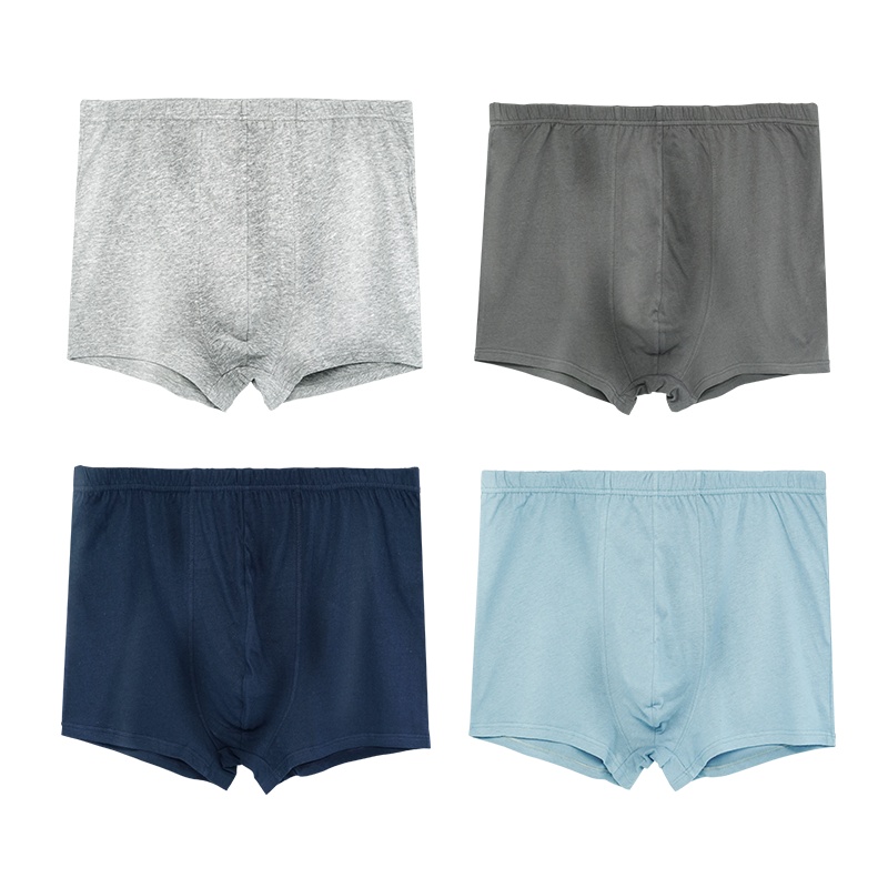 恒源祥纯棉平角男内裤肥佬加大男士裤头中腰宽松 A1101