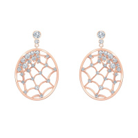 Swarovski 施华洛世奇 女士人造水晶冰点蛛网耳饰 5488406