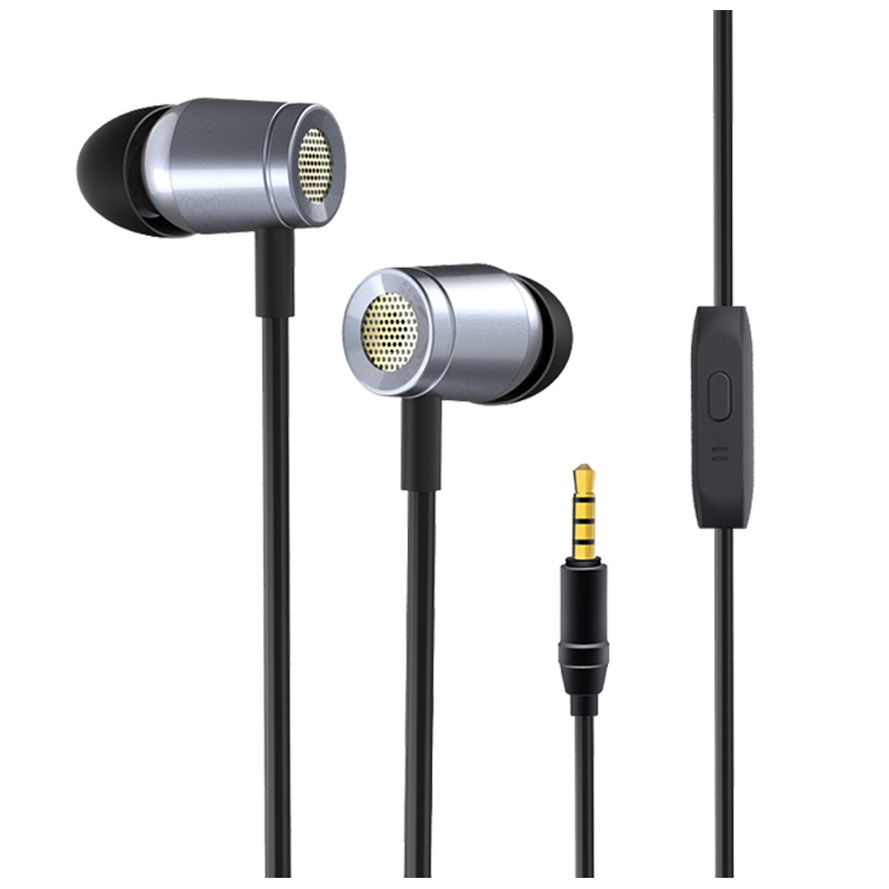 赛歌图 C16手机耳机入耳式有线游戏耳麦电脑音乐运动耳机iphone苹果vivo华为OPPO耳塞 铁灰色 3.5接口