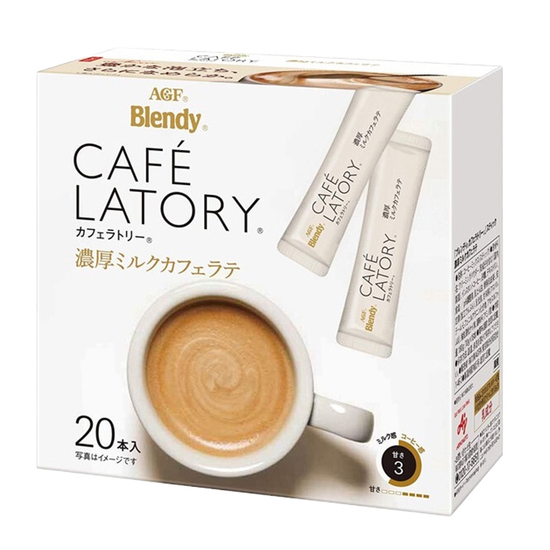 日本进口 AGF Blendy Latory浓厚牛奶拿铁咖啡200g大盒