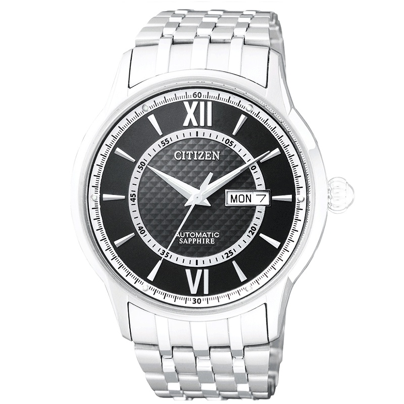 西铁城(CITIZEN)手表男 日本进口商务时尚星期日历显示自动机械防水男表NH8320-50EB