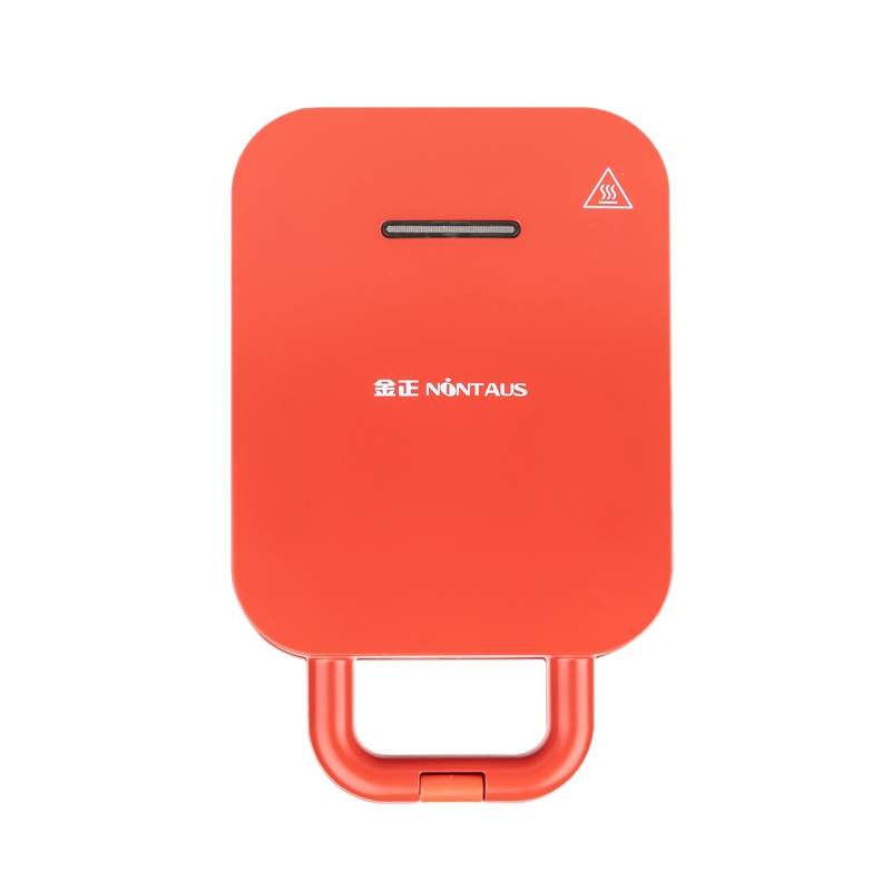 金正(NiNTAUS)三明治机红色单盘 家用多功能轻食机 网红早餐机加热吐司烤面包机 带三明治盘 三明治炉GH8002