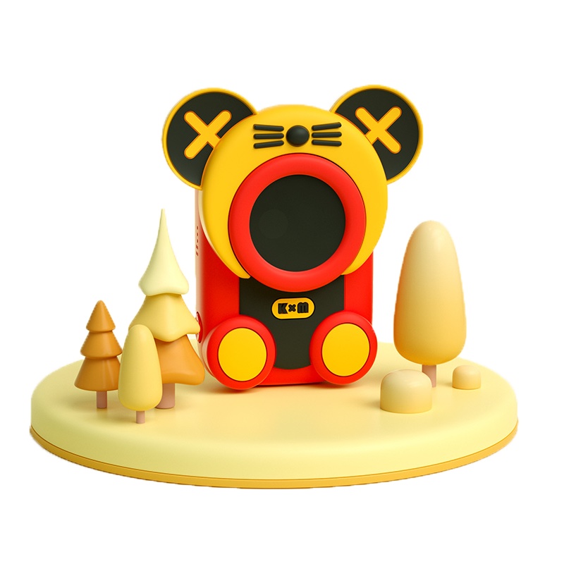 魔法棒AI科教儿童数码照相机玩具3200万可拍照宝宝小单反男女孩生日礼物黄色