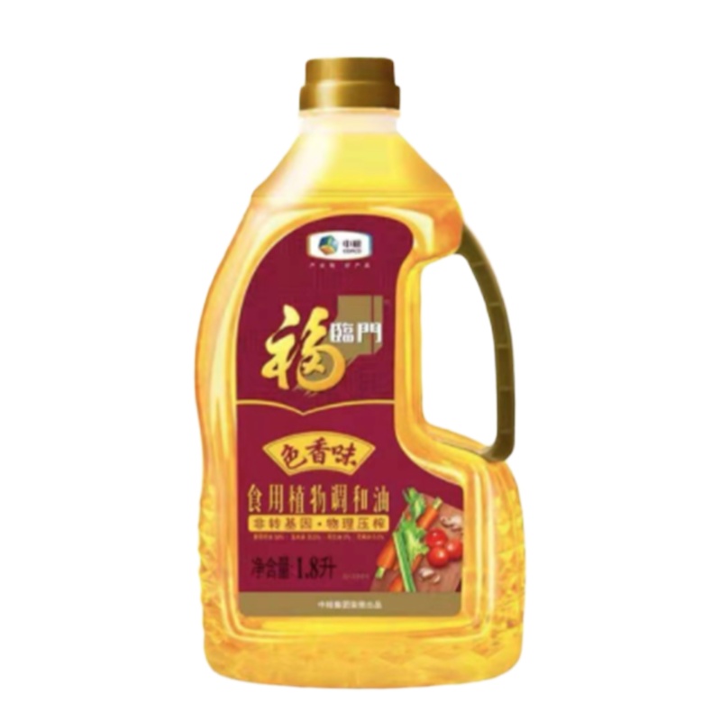 中粮福临门食用植物调和油 色香味 1.8升