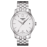 天梭(TISSOT) 瑞士手表俊雅系列钢带皮带女表钢带真皮时尚休闲瑞士腕表 T063.210.11.037.00