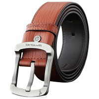 七匹狼SEPTWOLVES 皮带 真皮 针扣 男士腰带 纯正品牛皮韩版加宽时尚商务裤带潮 黑色系;棕色系